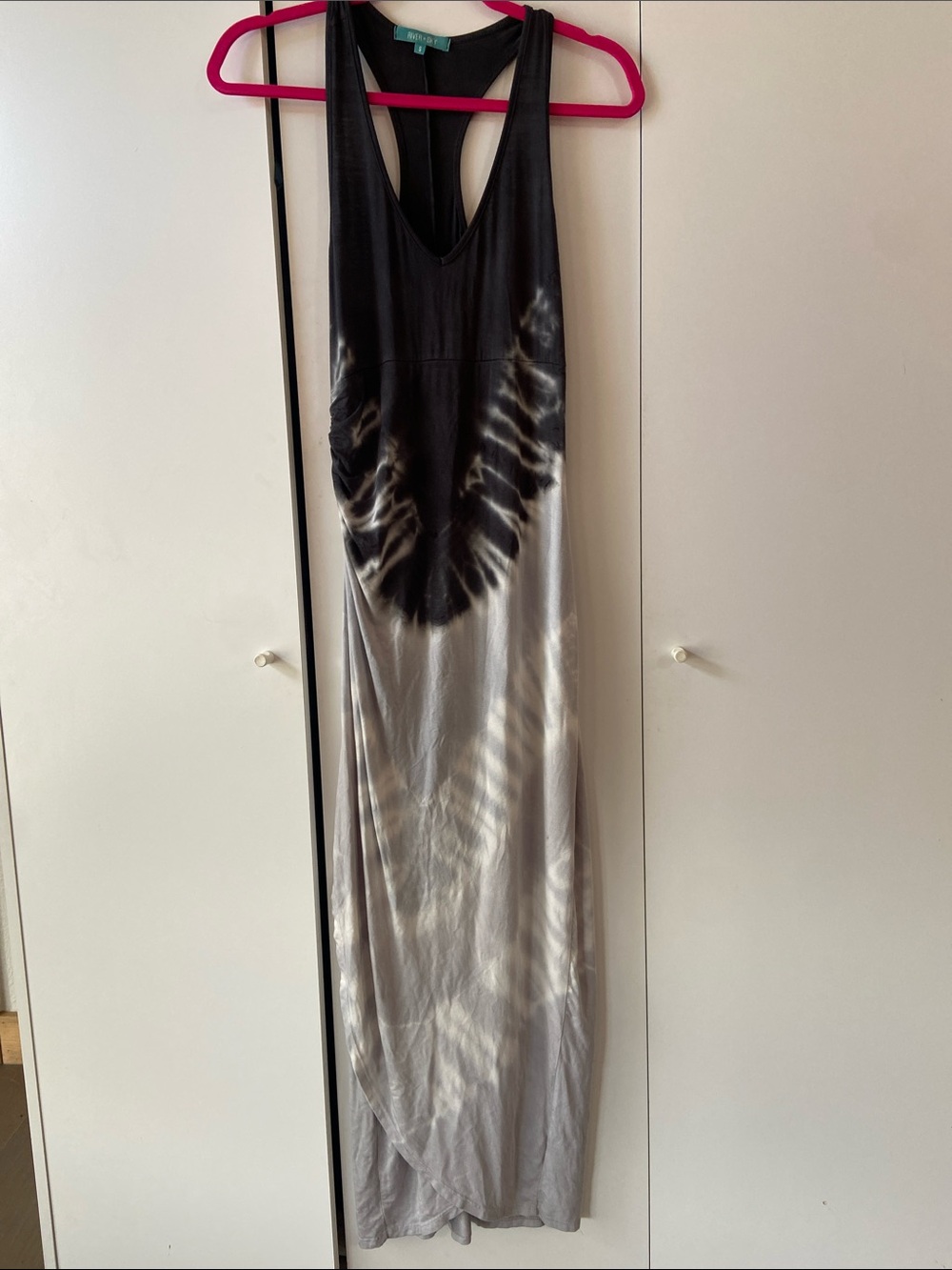 River + Sky Black and Gray Tie-Dye Maxi Dress